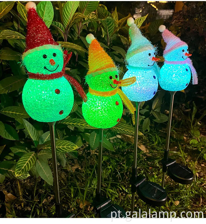 Iluminando luminárias de piso solar festivas para decoração ao ar livre